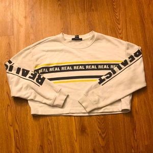 Forever 21 crop graphic sweatshirt